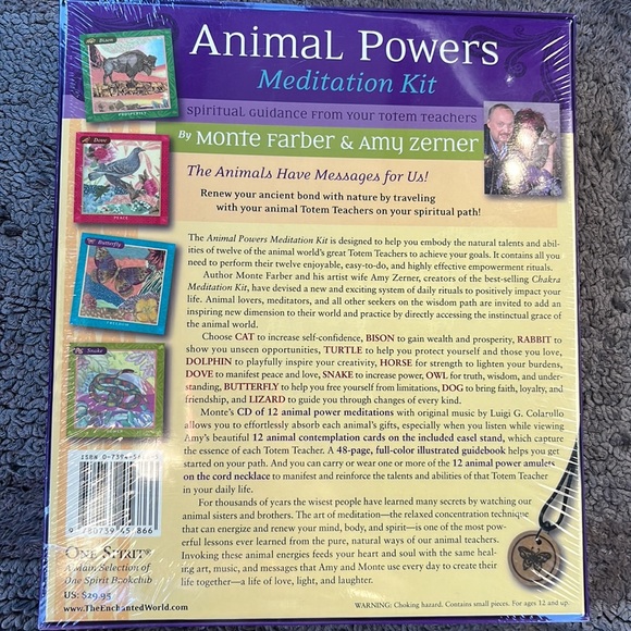Animal Powers Meditation Kit by Monte Farber & Amy Zerner New In Sealed Box! NWT - Picture 2 of 3